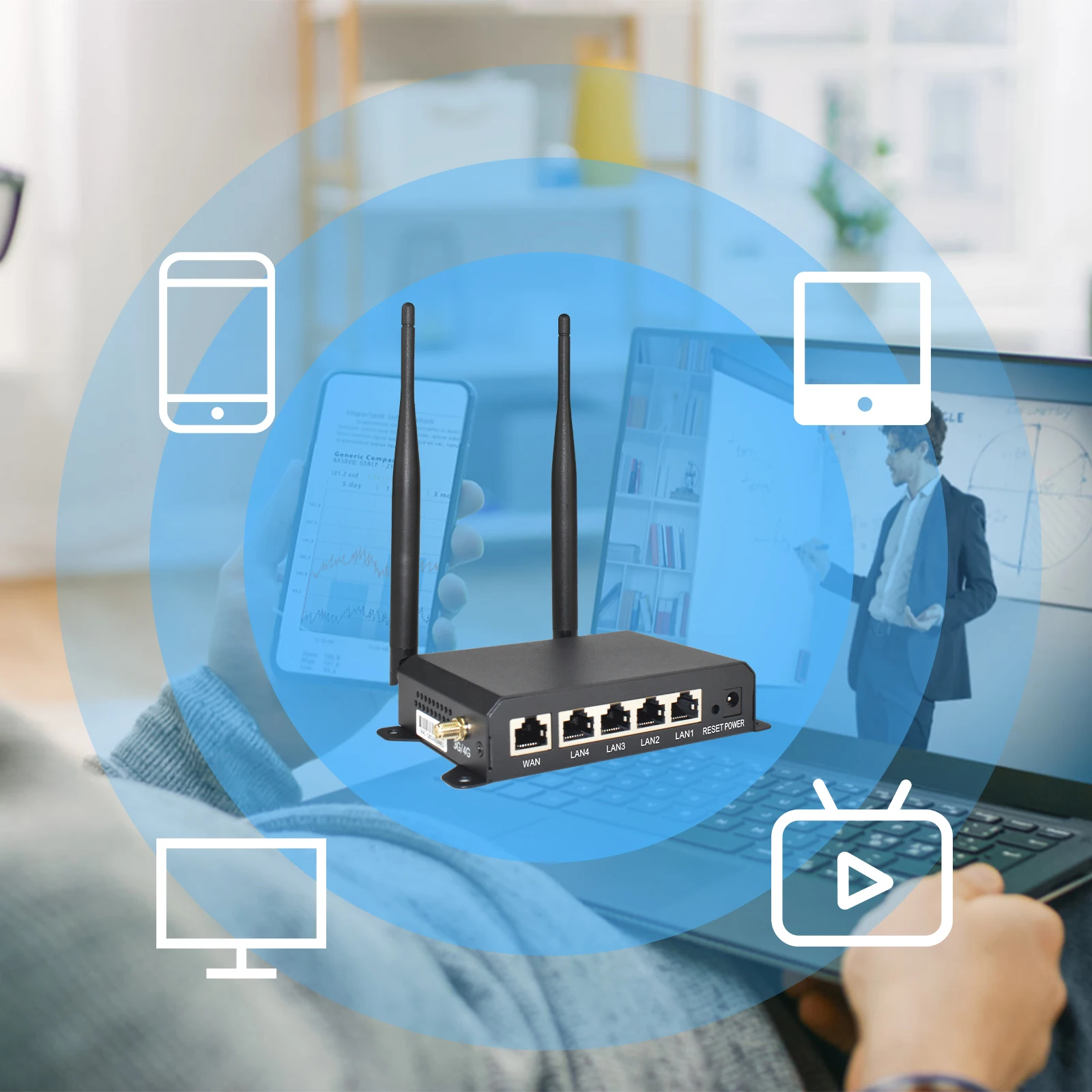 Sf9d953c347eb458ca2f0d06debe36840k KuWFi 4G SIM Card Router Wireless WIFI Router 2.4G LTE Access Point Support VPN DDNS Hotspot Network Adapter for IP Camera
