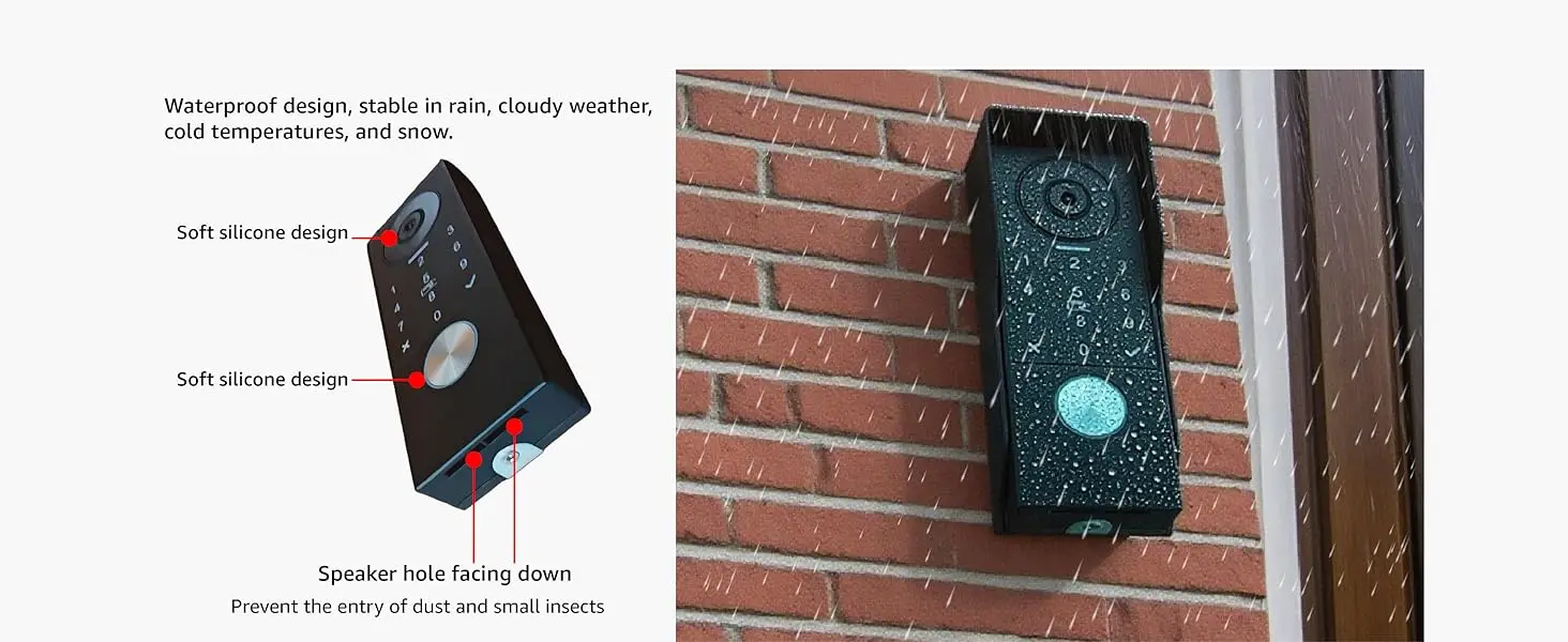 Sfba07f5f9371456ab3221bb16d70b349u 2-Wire TUYA Smart Video intercom doorbell 1080P Waterproof Camera 5G Wifi 7/10inch Touch Screen Support Password Inductive Card