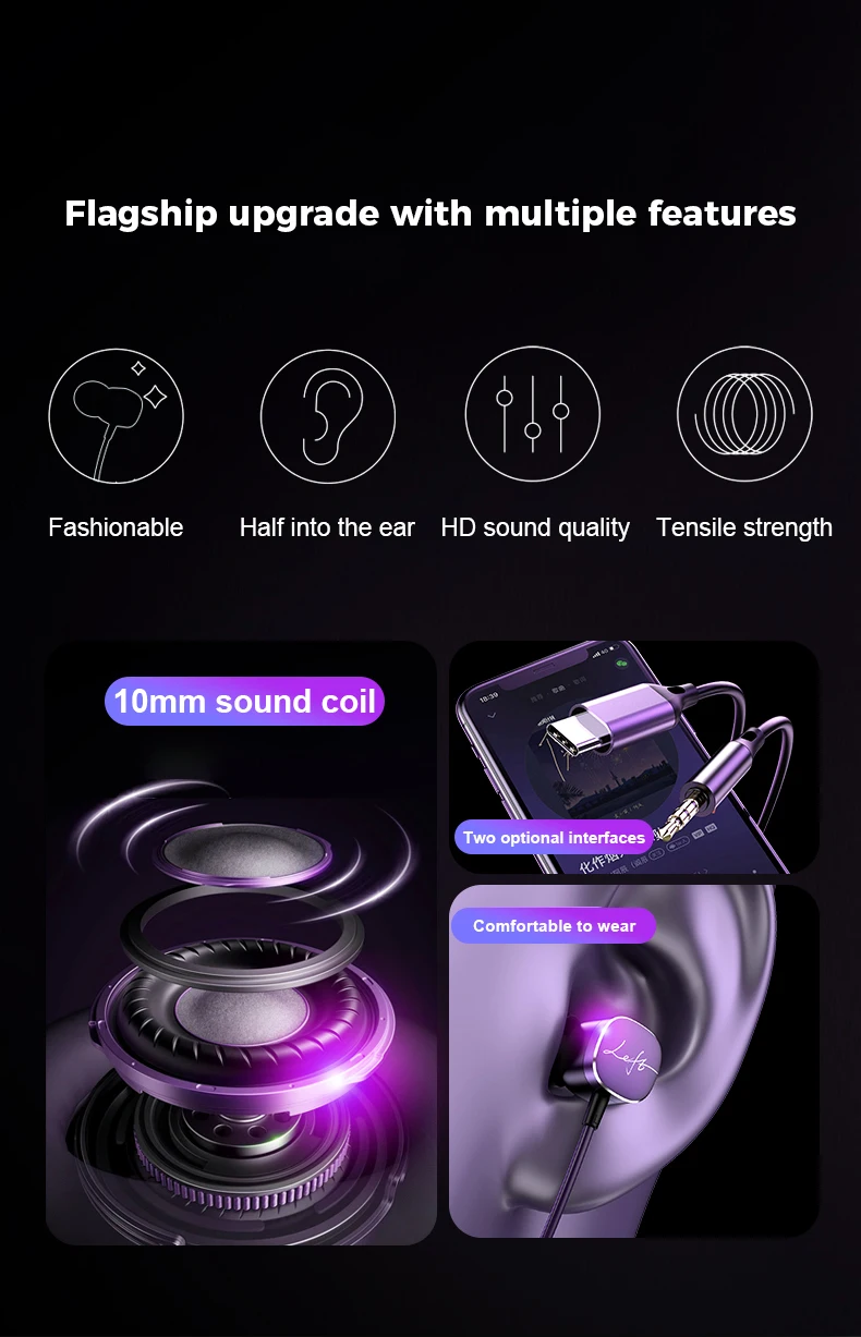 Sfc38e5b489a94d69b80bdfdcfd8a6c91Y For Samsung Type C Wired Earphones HiFi Bass Surround Sound 3.5mm In-ear Headphones For iPhone 16 Galaxy Ultra S25 S24 Headsets