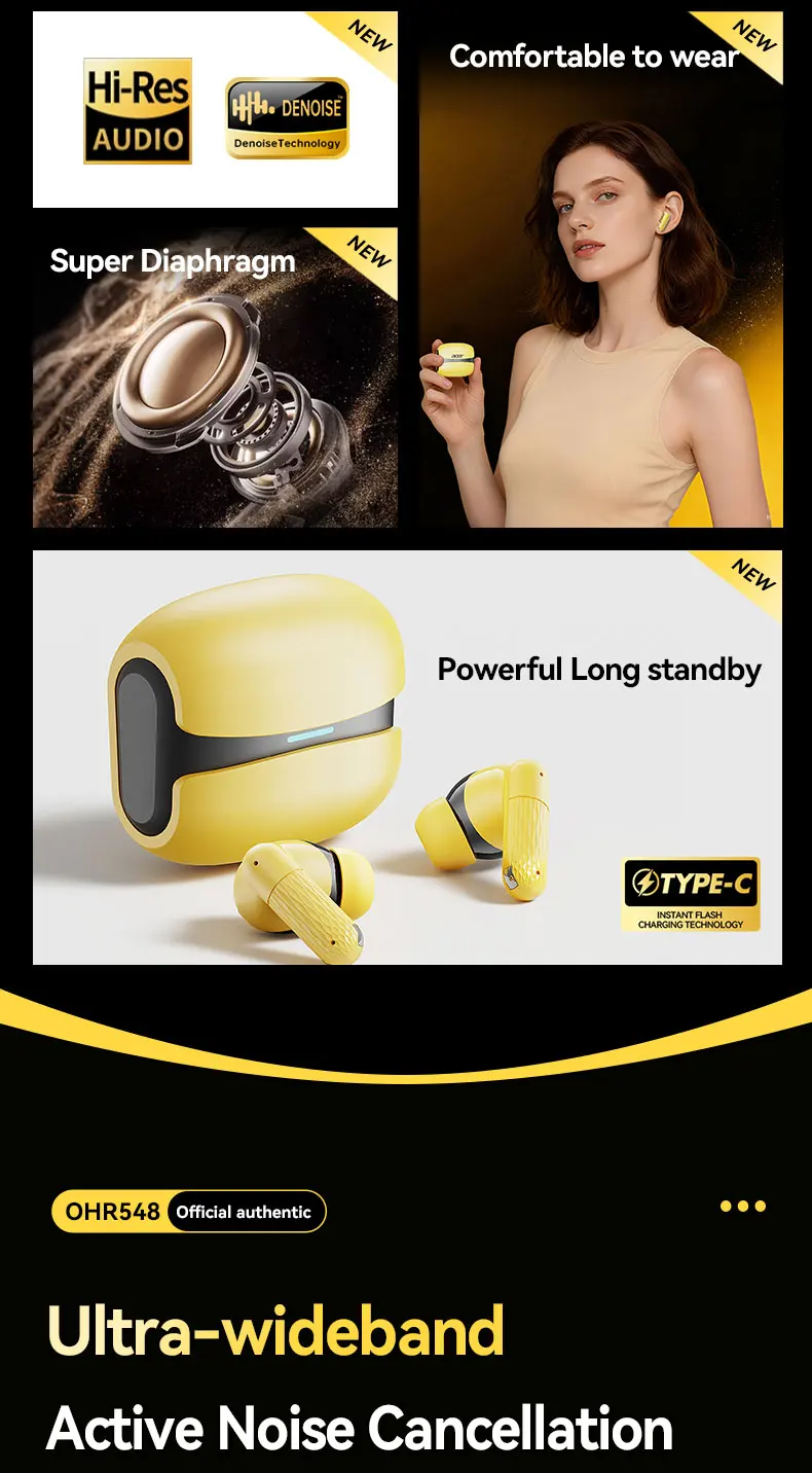 Sfd313ceef15e4299bc88fbbda61312531 Acer Ohr548 Wireless Bluetooth Headphones with In-Ear Design, Anc Call Noise Reduction, Charging Case, Stereo Sound Effect, Low Latency for Gaming, Comfortable Fit for Sports, Running, and Fitness