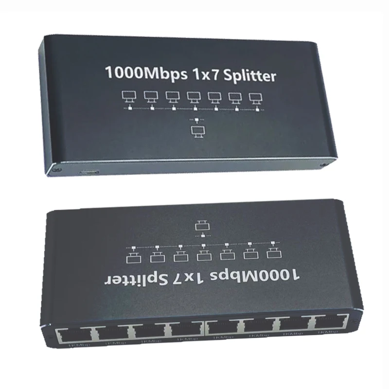 Sfea1af6119734e48b209e6f5766798f9c Répartiteur Ethernet Gigabit 1 vers 7, 1000 Mbps RJ45 LAN, pour PC portable Nintendo Switch routeur box TV