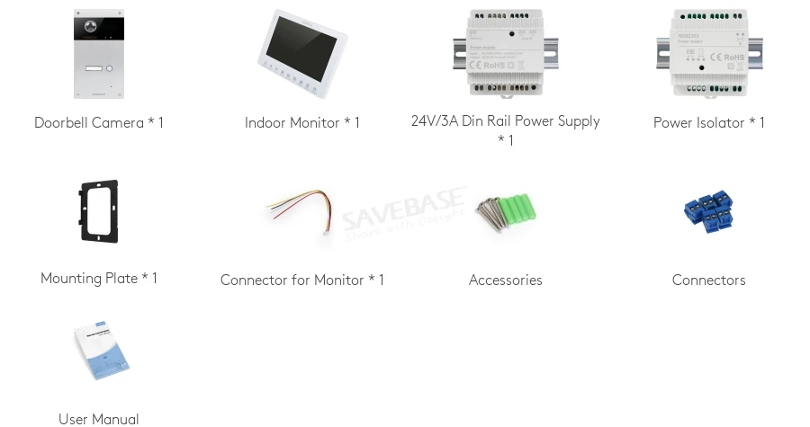 Sfeb77ada85434390aec224835fb9123f9 HOMSECUR 2 Wire Video Doorbell Intercom External Memory Recording&Photo